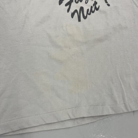 Vintage 70s I'm A Fuzzy Nut Grey Graphic T-Shirt - Picture 3 of 5